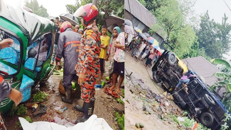 নরসিংদীর রায়পুরায় মালবাহী ট্রাকচাপায় নিহত ৪