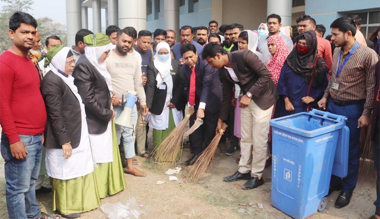 বরিশাল শেবাচিম হাসপাতাল পরিচ্ছন্নতা অভিযান