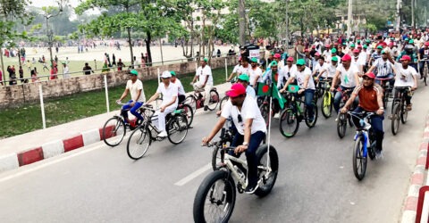 বরিশালে জাতীয় শিশু দিবসে বিসিসি’র বর্ণাঢ্য সাইকেল র‌্যালি