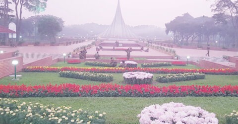 শ্রদ্ধা আর ভালোবাসায় সিক্ত হতে প্রস্তুত জাতীয় স্মৃতিসৌধ