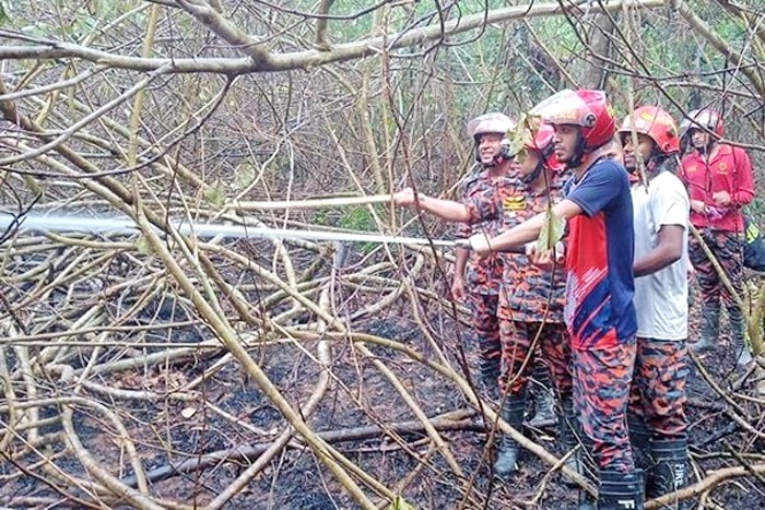 টানা তিনদিন পর নিয়ন্ত্রণে এসেছে সুন্দরবনের আগুন