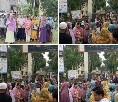 বাউফলে ডা: সানজিদা ইসলাম জেসমিন কে বিদায় সংবর্ধনা