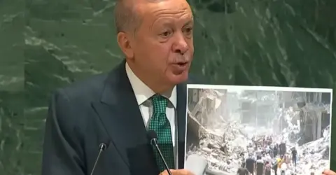 জাতিসংঘে গাজার ‘গণহত্যার’ করুণ চিত্র তুলে ধরলেন এরদোয়ান