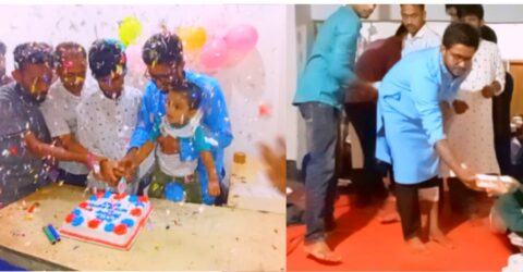 বাউফলে স্বেচ্ছাসেবক দল নেতার জন্মদিনে এতিম শিশুদের মাঝে খাবার বিতরণ