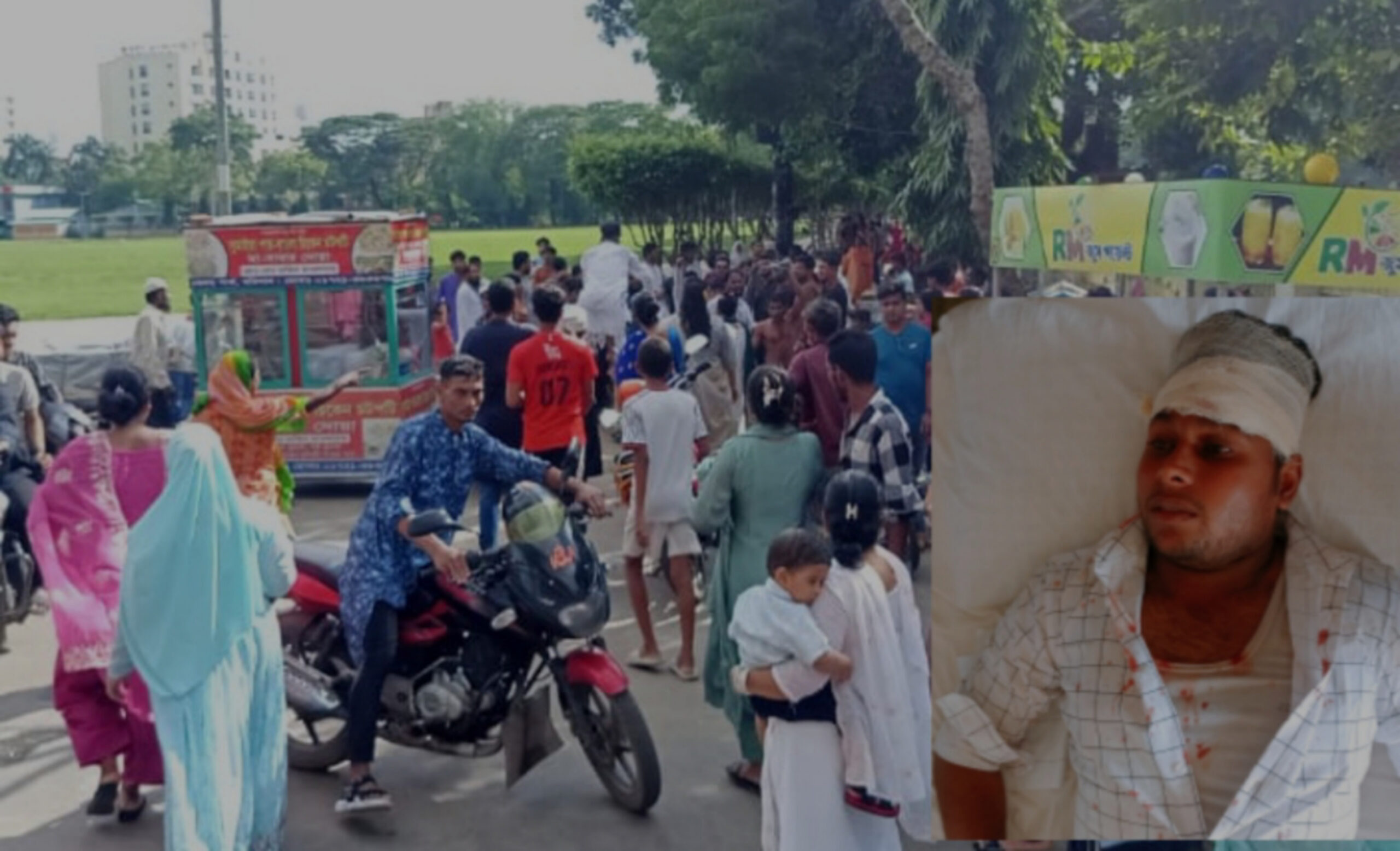 বাচ্চাকে পার্কে প্রবেশ নিয়ে তর্ক দুই সাংবাদিককে মারধর করেছে ছাত্রদল নেতারা