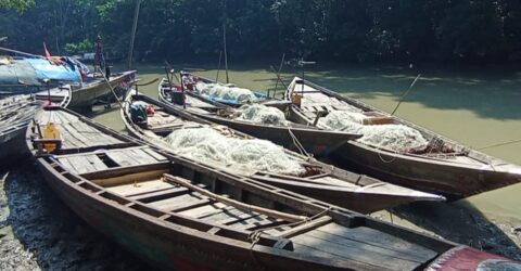 বাউফলে অবরোধ উপেক্ষা করে ভোলা থেকে ট্রলার এনে মাছ শিকারের অভিযোগ