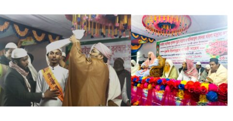 বাউফলের কালাইয়া মাদ্রাসার হাফেজদের পাগড়ি প্রদান ও ওয়াজ মাহফিল অনুষ্ঠিত
